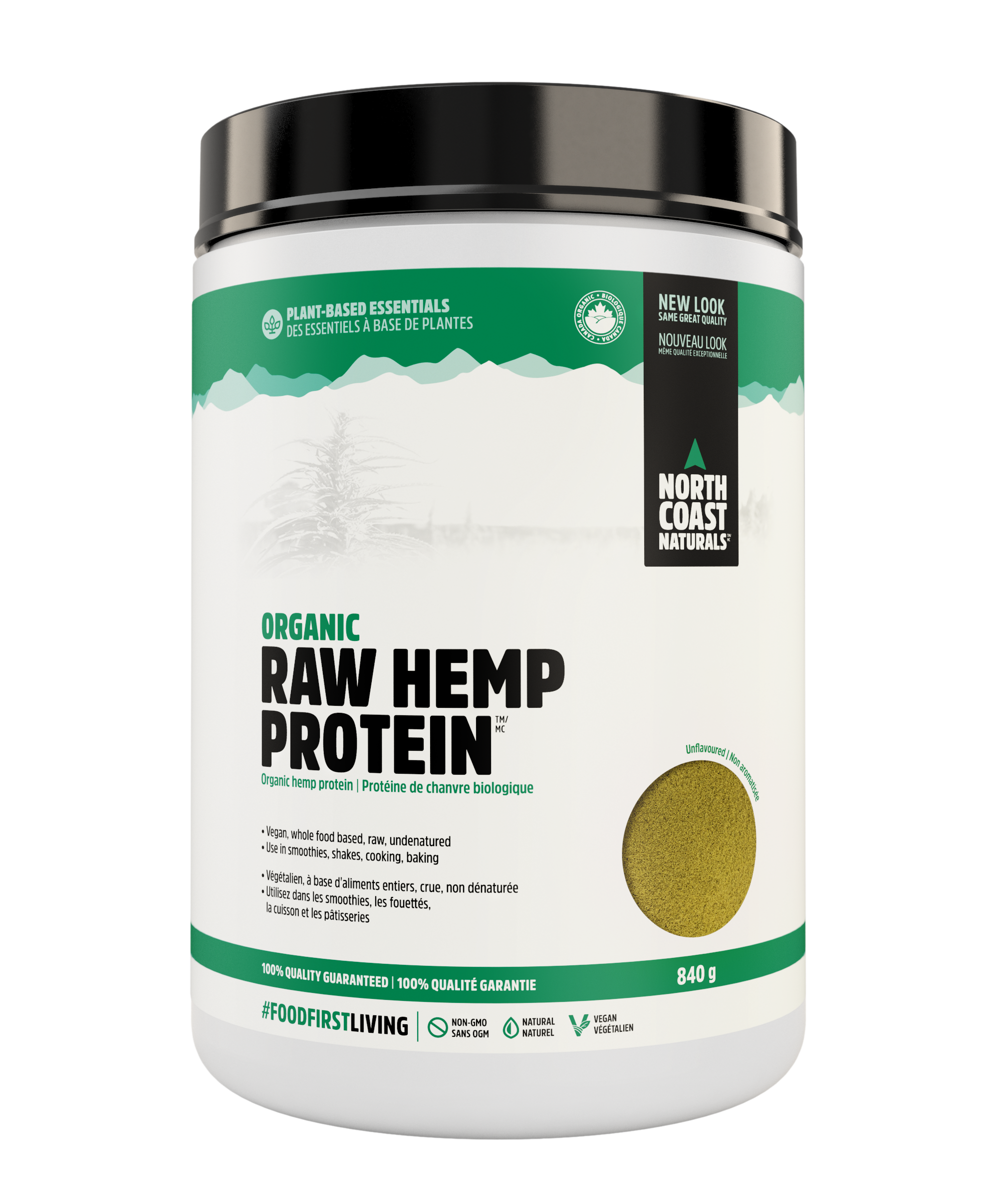 North Coast Naturals Organic Hemp Protein - Unflavoured (840g) - Lifestyle Markets